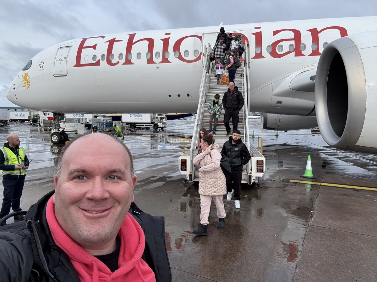 Fantastic flight home this morning from GVA-MAN on <a href="/flyethiopian/">Ethiopian Airlines</a> Airbus A350-900 ET-AWP while taxing at MAN was nice to get a shot (3rd pic) featuring both my aircraft from this fab little trip as Jet 2 B757 G-LSAI rests ahead of her flight to the scrapyard😢 at St Athen on Weds