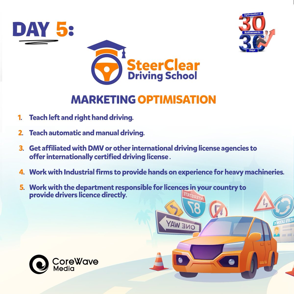 CorewaveMedia's tweet photo. Day 5 of 30 days business Optimisation.

We are Corewave media can create this business for you from just an idea to a functional business with a website, mobile app, registered in the US, UK or anywhere of your choice. Send a DM today.

#businessconsultant #branding #mobileapp https://t.co/etA49LXugI
