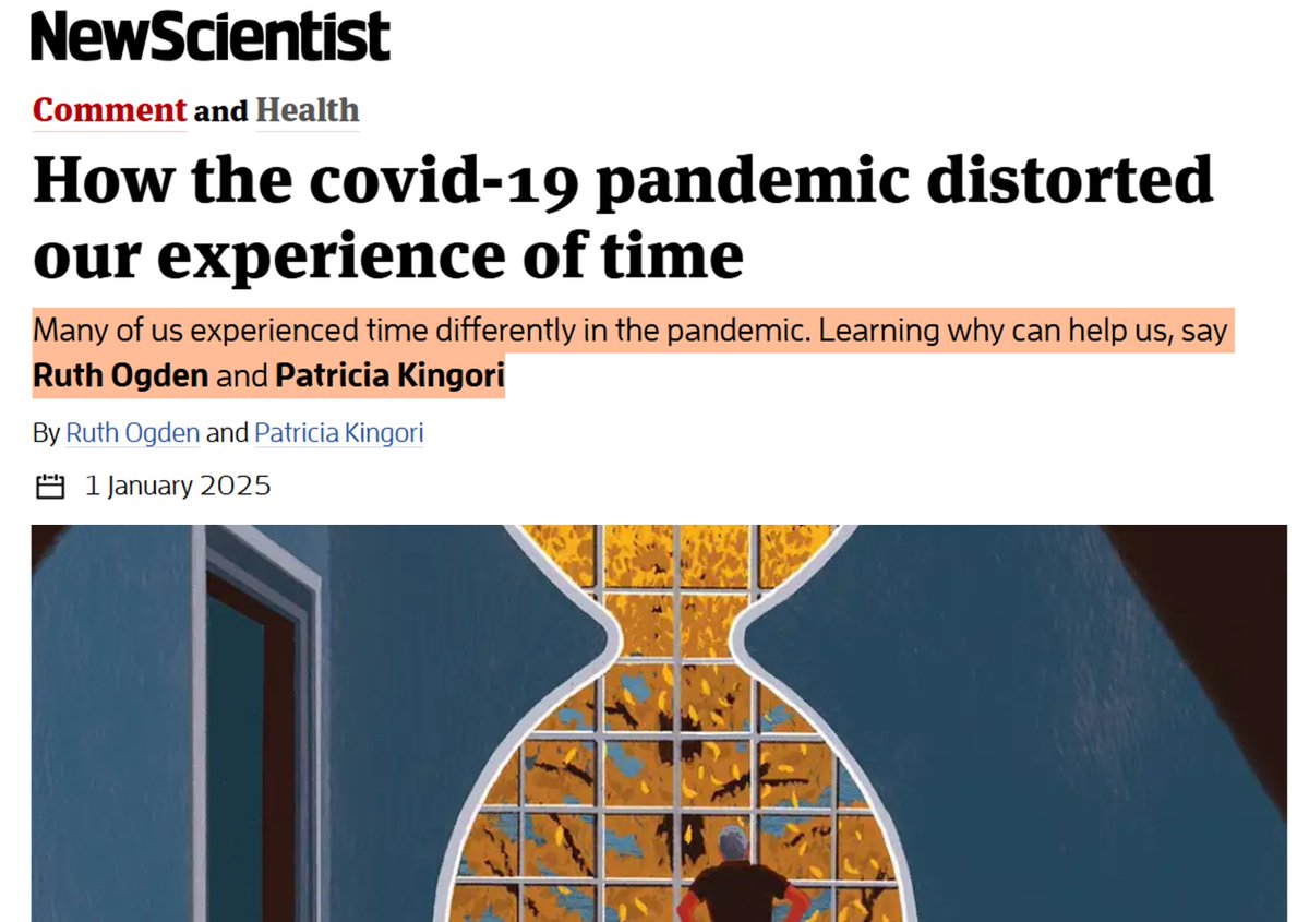 Ethox Centre (@ethox_centre) on Twitter photo ⭐️How the #covid-19 pandemic distorted our experience of #time ⭐️
Many of us experienced time differently in the pandemic. Learning why can help us, say Ruth Ogden and Patricia Kingori <a href="/after_endings/">aftertheendproject</a> in <a href="/newscientist/">New Scientist</a>
institutions.newscientist.com/article/mg2643… ⭐️How the #covid-19 pandemic distorted our experience of #time ⭐️
Many of us experienced time differently in the pandemic. Learning why can help us, say Ruth Ogden and Patricia Kingori <a href="/after_endings/">aftertheendproject</a> in <a href="/newscientist/">New Scientist</a>
institutions.newscientist.com/article/mg2643…