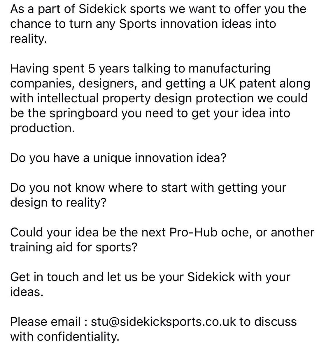 sidekick4sports's tweet photo. Do you have an innovative idea for sports? Read below 👇🏻👇🏻⬇️⬇️ https://t.co/G2dGlyllKn