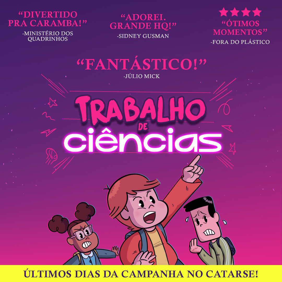 Reta final da campanha! Pelos meus cálculos se mais 13 leitores apoiarem, a gente bate nossa meta.
Bora! Aproveita esse comecinho de ano pra garantir logo seu exemplar de TRABALHO DE CIÊNCIAS!

Link:
catarse.me/cienciasemonst…
