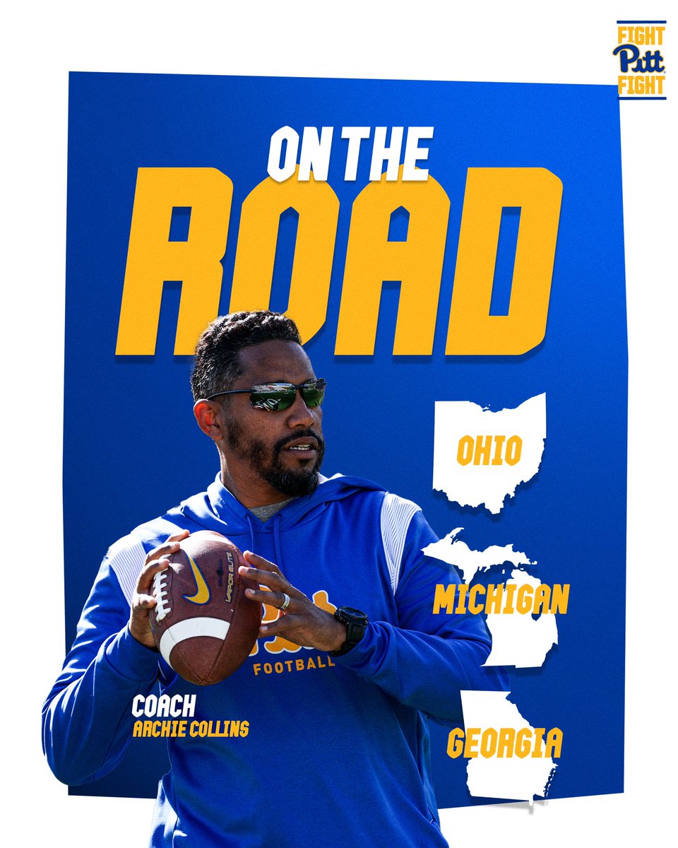 Fired up to be back on the road this month! Looking 👀 for some DUDES who have what it takes to be the next Pitt Panther! 🔵🟡

#H2P #HOUNDZ