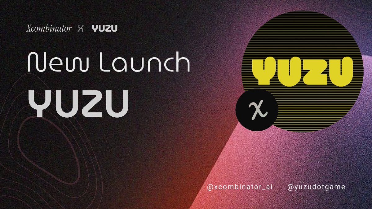 Proud to announce our next launch on Xcombinator: Yuzu!

Fresh from the <a href="/sendaifun/">SendAI</a> AI hackathon, <a href="/yuzudotgame/">Yuzu</a> is an open marketplace and launchpad for AI Gaming models &amp; agents. Create, train, and launch AI Gaming agents for Web3 games. 🎮

Stay tuned for more info!