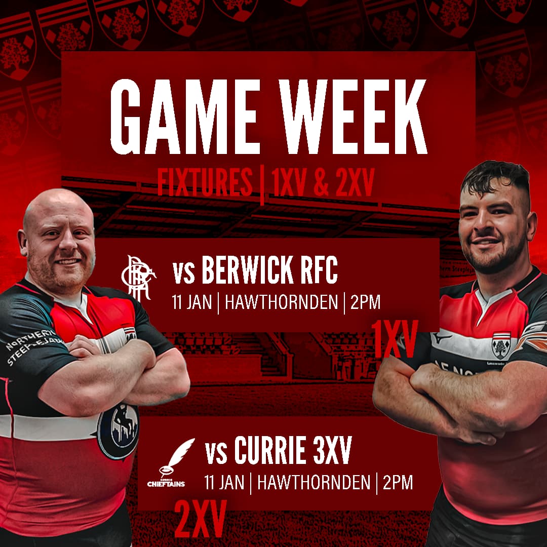LasswadeRFC's tweet photo. And we're back...

The first game week of 2025 is here. Two hugely important games on show at Hawthornden this Saturday afternoon. Both fixtures could have a big impact on the league standings, any support will be much appreciated on what promises to be a chilly game day.

🔴⚪️⚫️ https://t.co/KVEikGcjcm