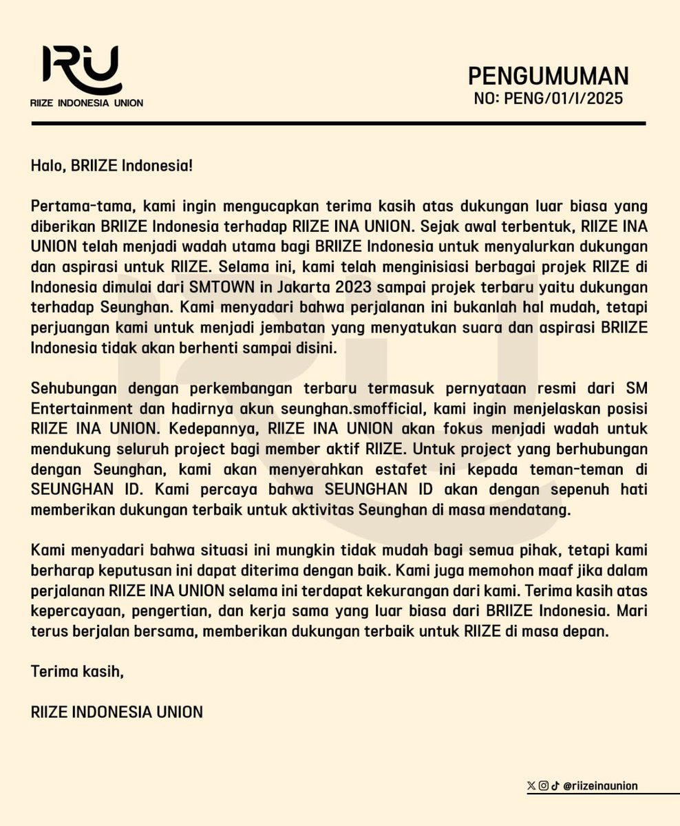 RIIZE INDONESIA UNION tweet media