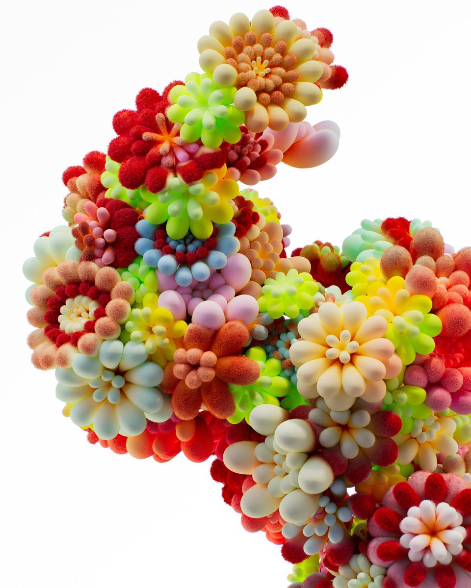 First day back at it in 2025 - Here’s a still from my Mellow Flur series 🌼