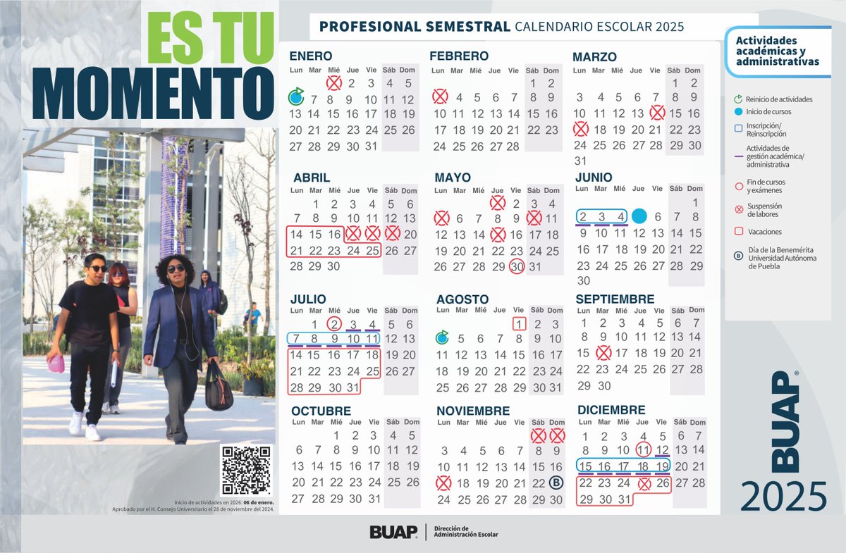 BUAPoficial's tweet photo. 🗓️ Calendarios Institucionales BUAP 2025 

Consulta los calendarios académicos para este año, con fechas clave. 

Información disponible aquí https://t.co/ut91933wgI https://t.co/VrcMutVb6z