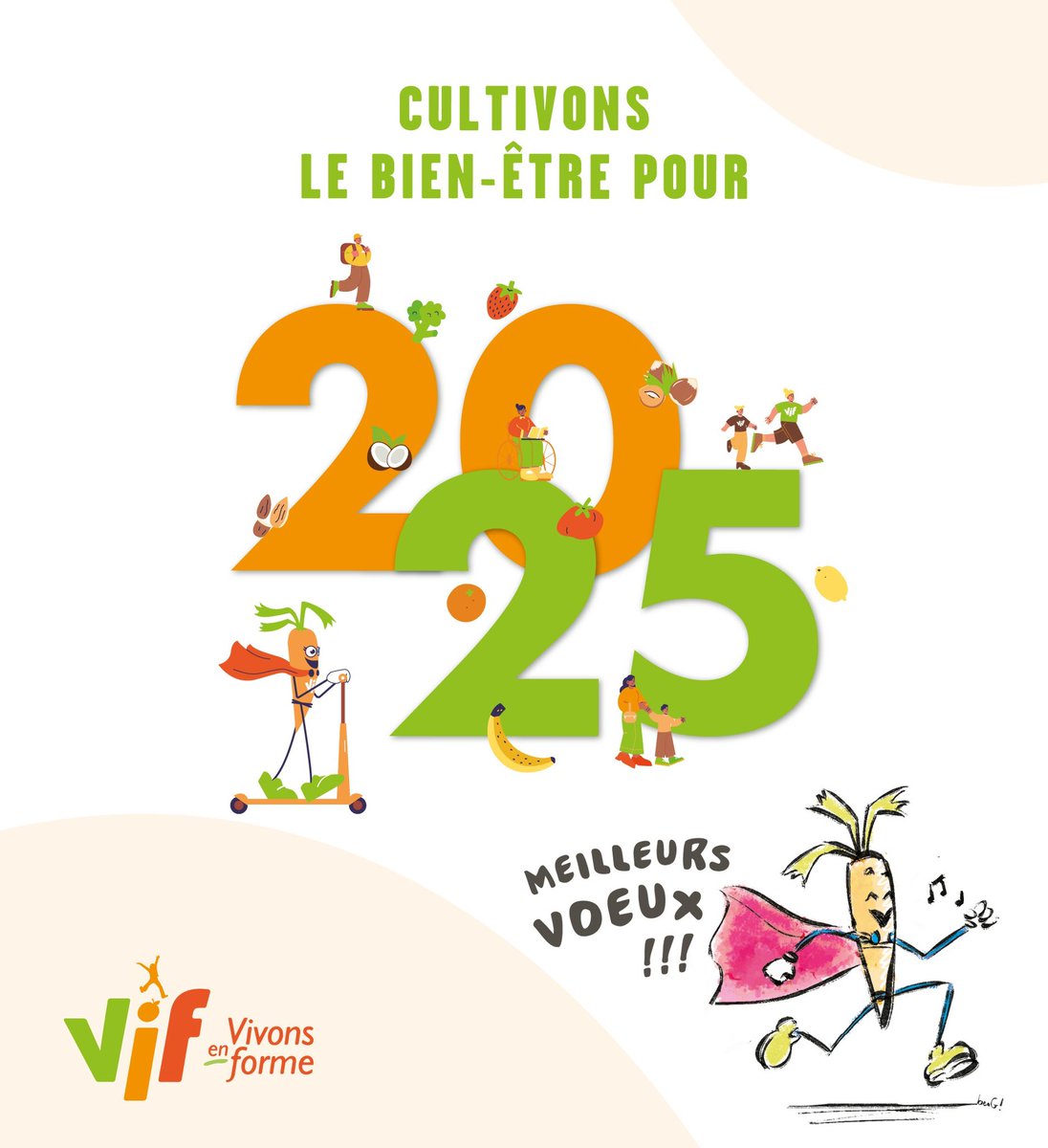 Vivons_en_Forme's tweet image. Bonne année 2025 ! 🎉
Et si cette année, on prenait soin de nous ?
✅ Manger équilibré pour l’énergie.
✅ Bouger plus pour le plaisir.
✅ Prendre soin de sa santé mentale, grande cause nationale 2025.
Chaque geste compte.🙌🤩
➡️ Plus d’inspiration sur vivonsenforme.org