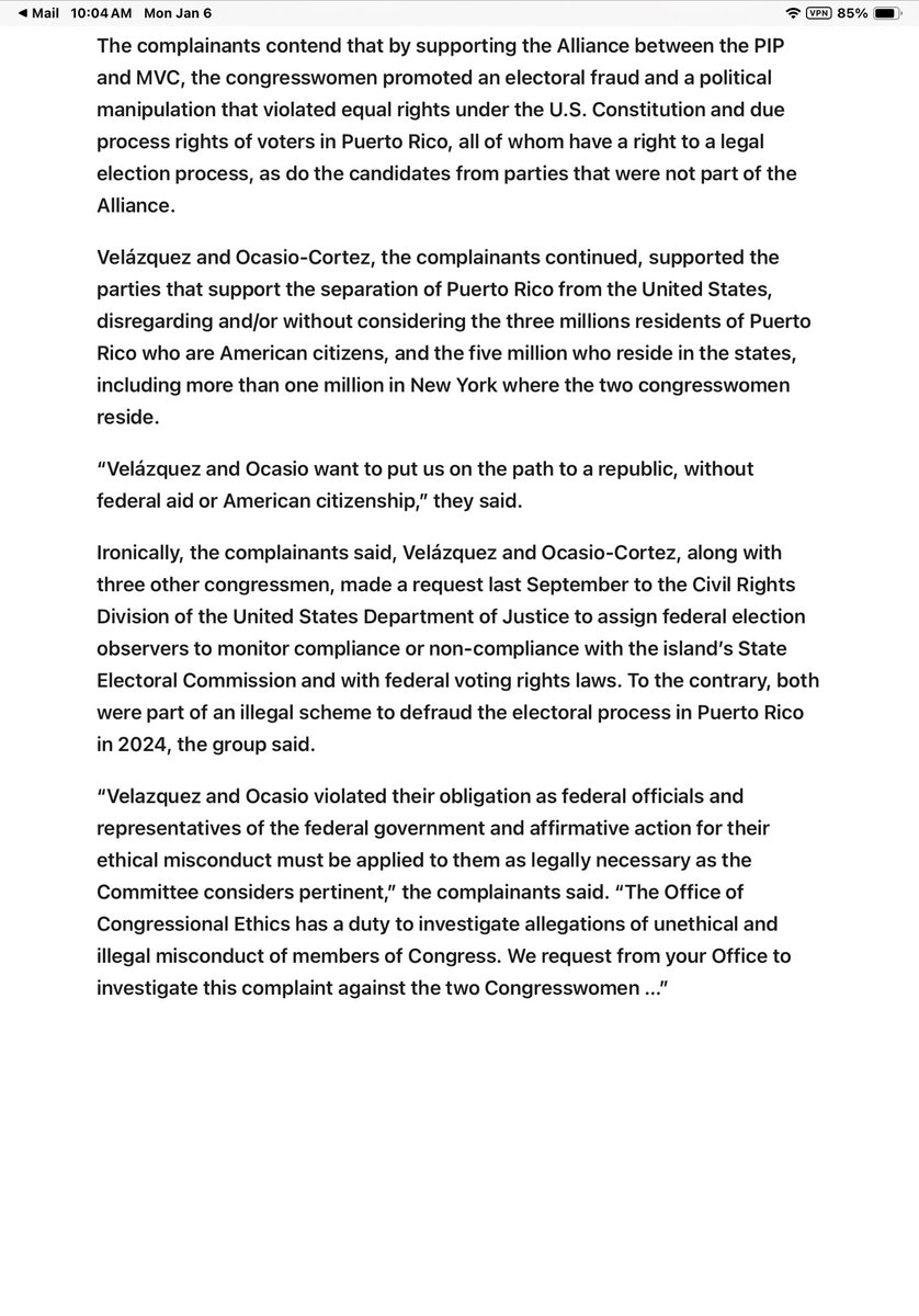 DAVILACOLON's tweet photo. Republicanos de 🇵🇷radican querellas éticas en el Congreso vs AOC Y Nydia Velázquez. Esta historia no le ves en ningún otro períodico excepto el SJDaily Star. https://t.co/p2AVrPatzr
