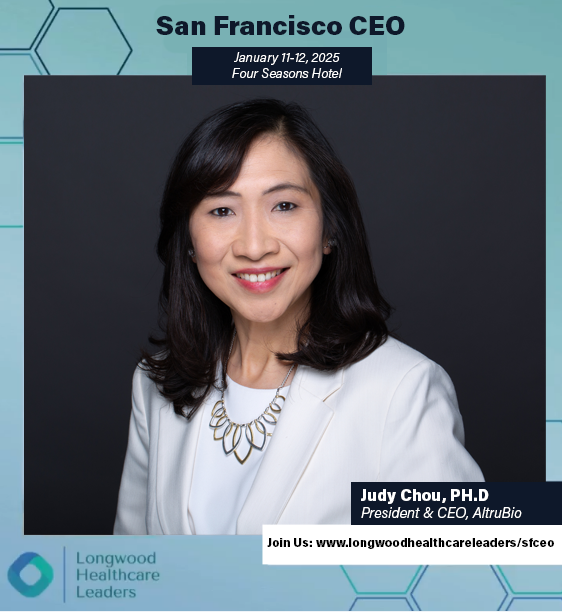 Our President &amp; CEO, Dr. Judy Chou will join a panel to discuss 'Aligning with Regulatory Authorities' during drug development at the <a href="/LongwoodLeaders/">Longwood Healthcare Leaders</a>  #SanFranciscoCEO conference on January 12, 2025. More information here: bit.ly/3W4mPFP