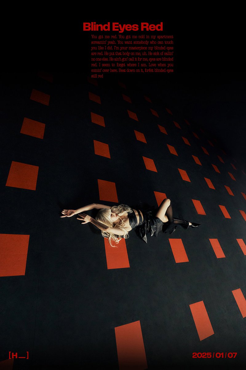 idlecharts's tweet image. MINNIE is credited as a lyricist on "Blind Eyes Red"