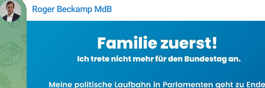 IbDoku's tweet photo. Treffer!
Nur gut eine Woche nach dem aufgedeckten Treffen mit Schweizer Neonazis zieht sich der #AfD-Bundestagsabgeordnete Roger #Beckamp von all seinen politischen Ämtern zurück.
Er selbst nennt familiäre Gründe und will weiterhin über die sozialen Medien aktiv sein. https://t.co/v6hvH8O2w9