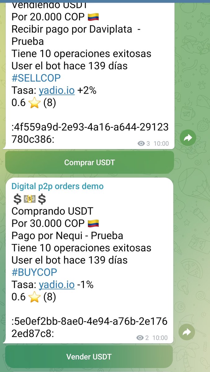 Ya varios de nuestros usuarios han probado la versión Testnet de nuestro bot #Digitalp2pbot y todo está funcionando perfecto.

Pronto anunciaremos nuestras operaciones en mainnet, proporcionando seguridad y decentralizacion a nuestros usuarios.

Mantente en sintonía 👀👂
