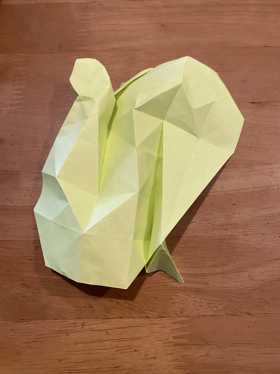 「巳」
創作：Kim folderさん

息子、受験目前のお正月🎍
元旦の朝リビングに置いてありました🐍

＃折り紙作品