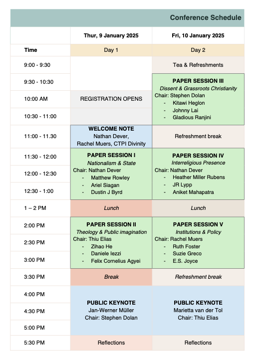 Rathiulung Elias KC (@rathiulung) on Twitter photo Join us THIS week (9-10 Jan) at <a href="/uoedivinity/">School of Divinity</a> for 'Whose Christianity Anyway?: an exciting 2-day conference organized with <a href="/CTPIEdinburgh/">CTPI Edinburgh</a>.
We have a stellar lineup of papers & keynotes. Register online/in-person: edin.ac/4h0NWcM
#Theology
#PoliticalTheology Join us THIS week (9-10 Jan) at <a href="/uoedivinity/">School of Divinity</a> for 'Whose Christianity Anyway?: an exciting 2-day conference organized with <a href="/CTPIEdinburgh/">CTPI Edinburgh</a>.
We have a stellar lineup of papers & keynotes. Register online/in-person: edin.ac/4h0NWcM
#Theology
#PoliticalTheology