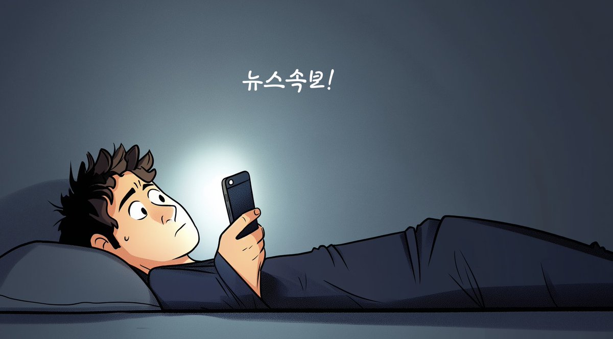 언제 부턴가 자다가도 뉴스속보를 보네요