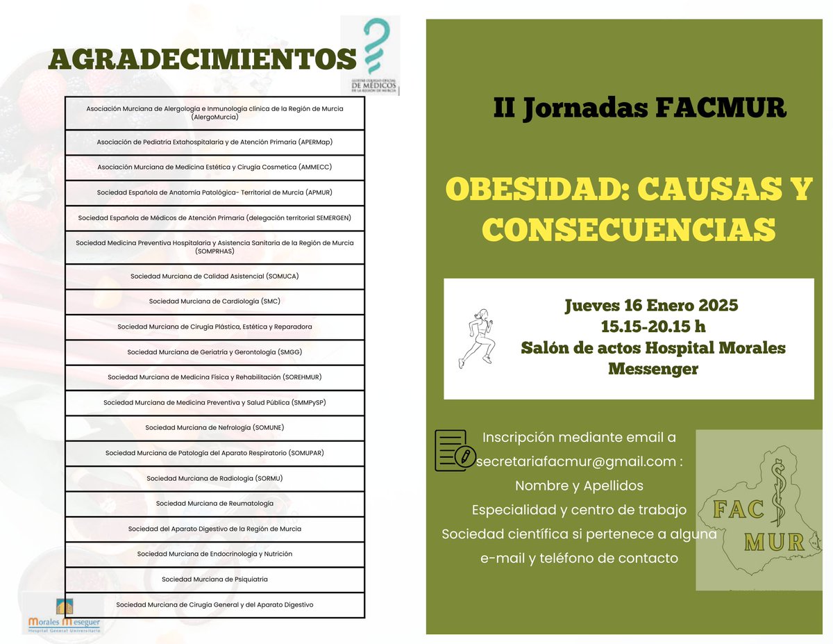 APERMap_'s tweet photo. Fin de fiestas y vuelta a la normalidad. Retomamos la actividad formativa el 16/01/25  con "II Jornadas @facmur " para abordar la Obesidad desde un punto de vista multidisciplinar. @APERMap_ participa con el análisis en la edad pediátrica.Te esperamos! https://t.co/pl3R73TmOL