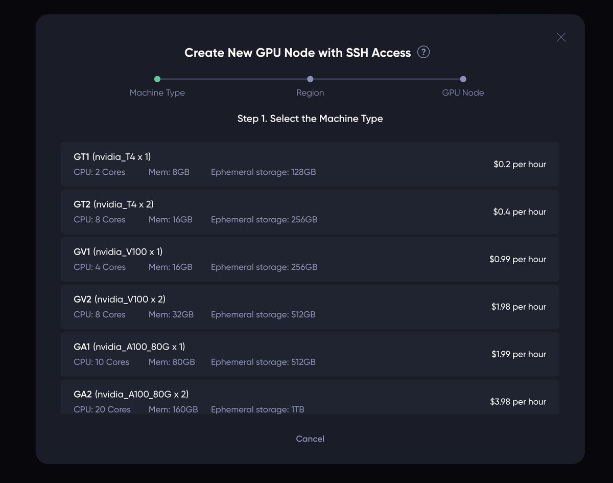 Theta_Network's tweet photo. (1/5) Theta EdgeCloud's GPU nodes received a major upgrade today!  EdgeCloud users can deploy GPU nodes w/ SSH access to run AI model training or any other computational tasks here: https://t.co/Ttsx2DXkBO https://t.co/kS1gpJWCZE