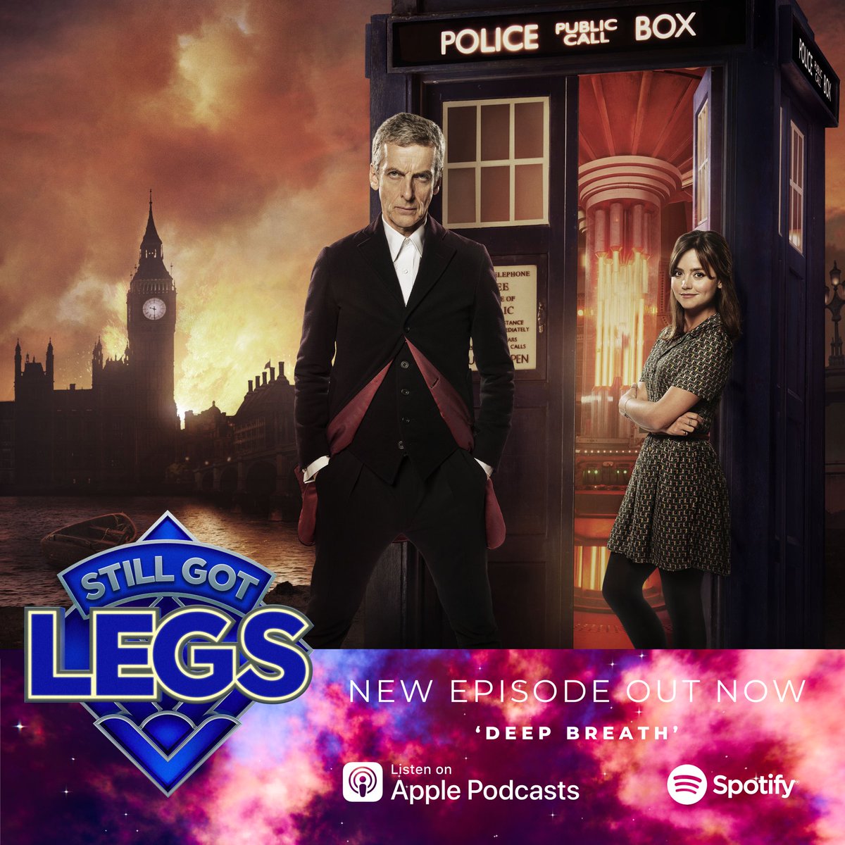 The start of a brand new Doctor so there’s plenty to discuss this week! Join us as we take a look at the extended opening of Series 8 with ‘Deep Breath’

linktr.ee/StillGotLegs