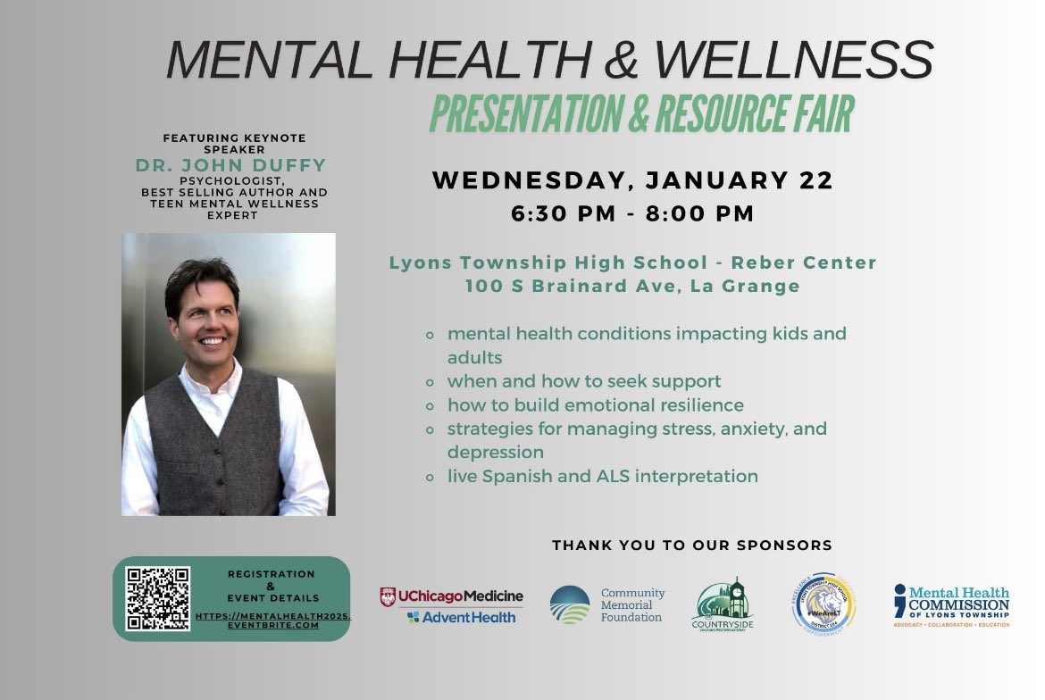 Really looking forward to this important conversation on the 22nd at Lyons Township High School. Join us if you can!