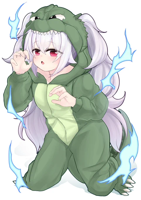 リクエストいただいたゴジラのきぐるみ着たラフィーちゃん#アズールレーン 