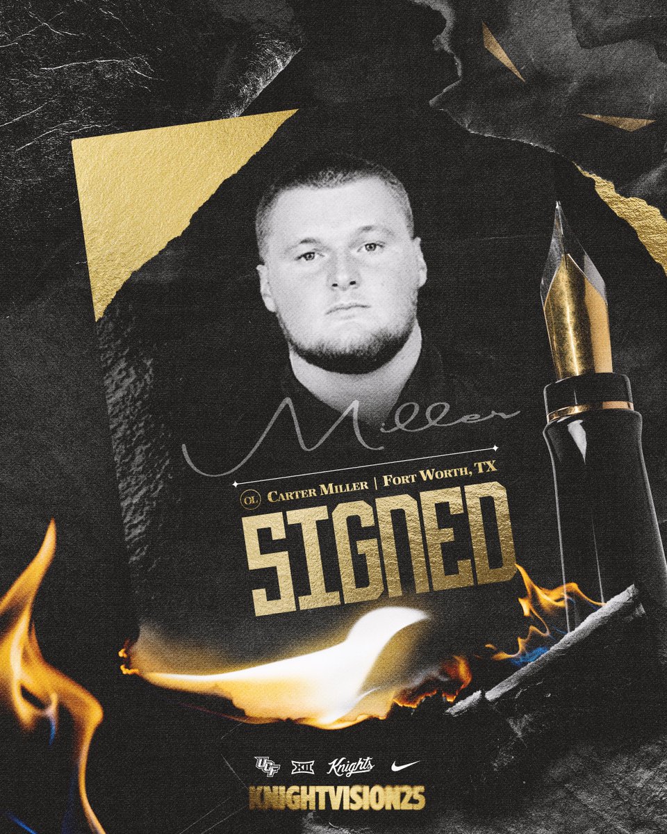 OL <a href="/CarterMillerTBE/">Carter Miller</a> is a Knight 🔥⚔️