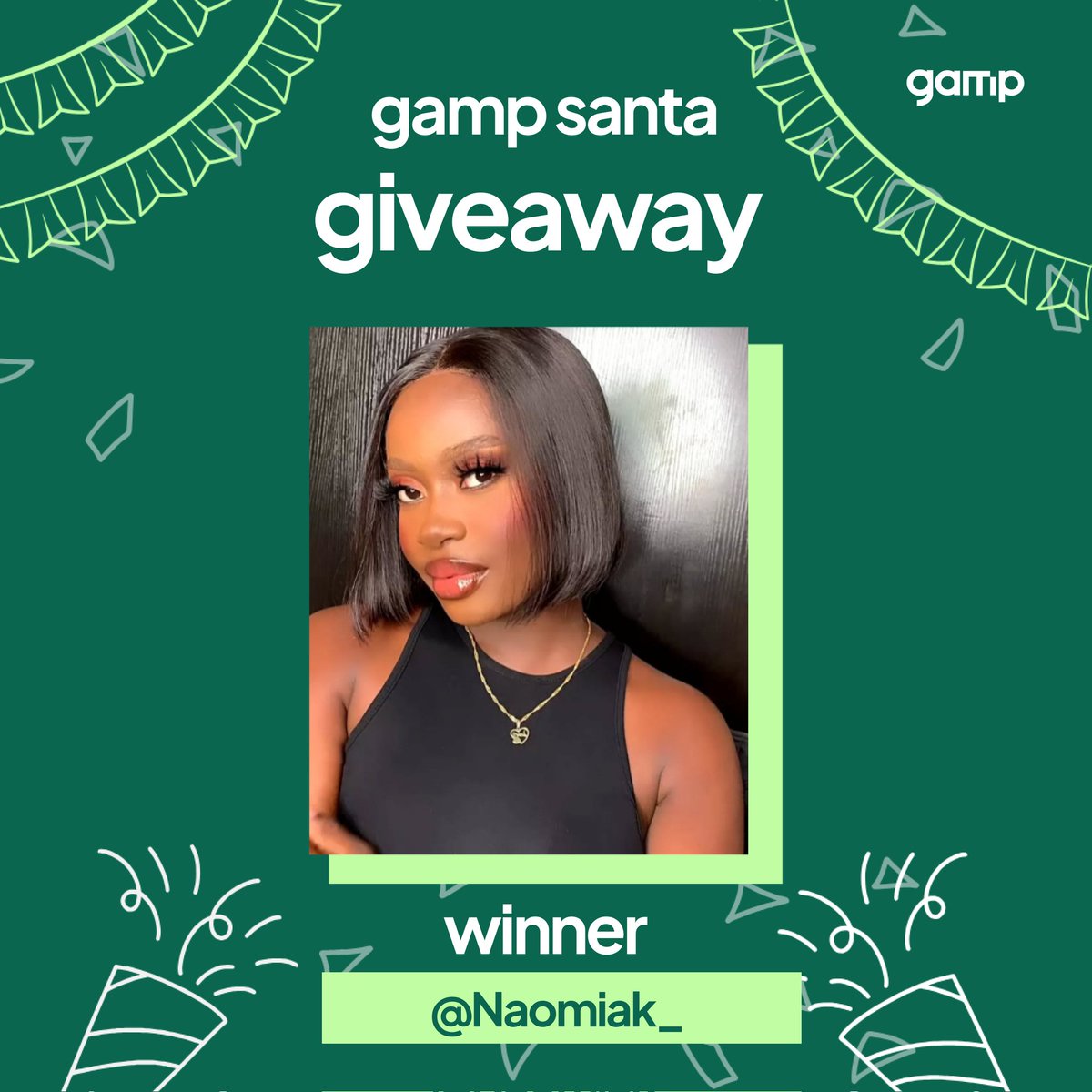After spreading some holiday cheer with gamp santa giveaway, it's time to announce the lucky winner

Congratulations @naomiak_ You just won a laptop

Send a DM to claim your gift. 🎁