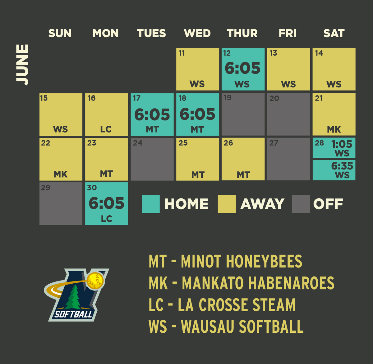 NightMares_SB's tweet image. The official ✨2025✨ Madison Night Mares schedule is here! Get ready for another unforgettable summer!