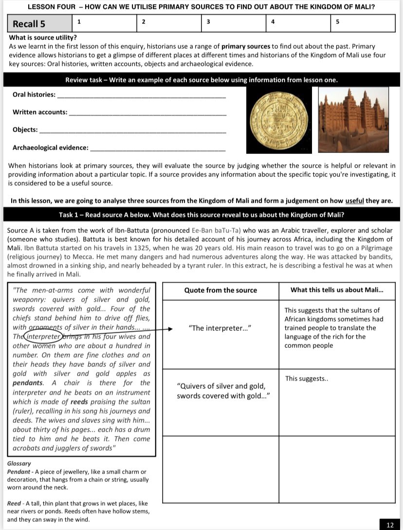 missbutler21's tweet photo. My source utility lesson has finally been added to our transatlantic slave trade booklet and I can’t wait to teach it! Big focus on usefulness, whole-class discussion and no mention of the B word👀👀 https://t.co/1l8OsL9m2q
