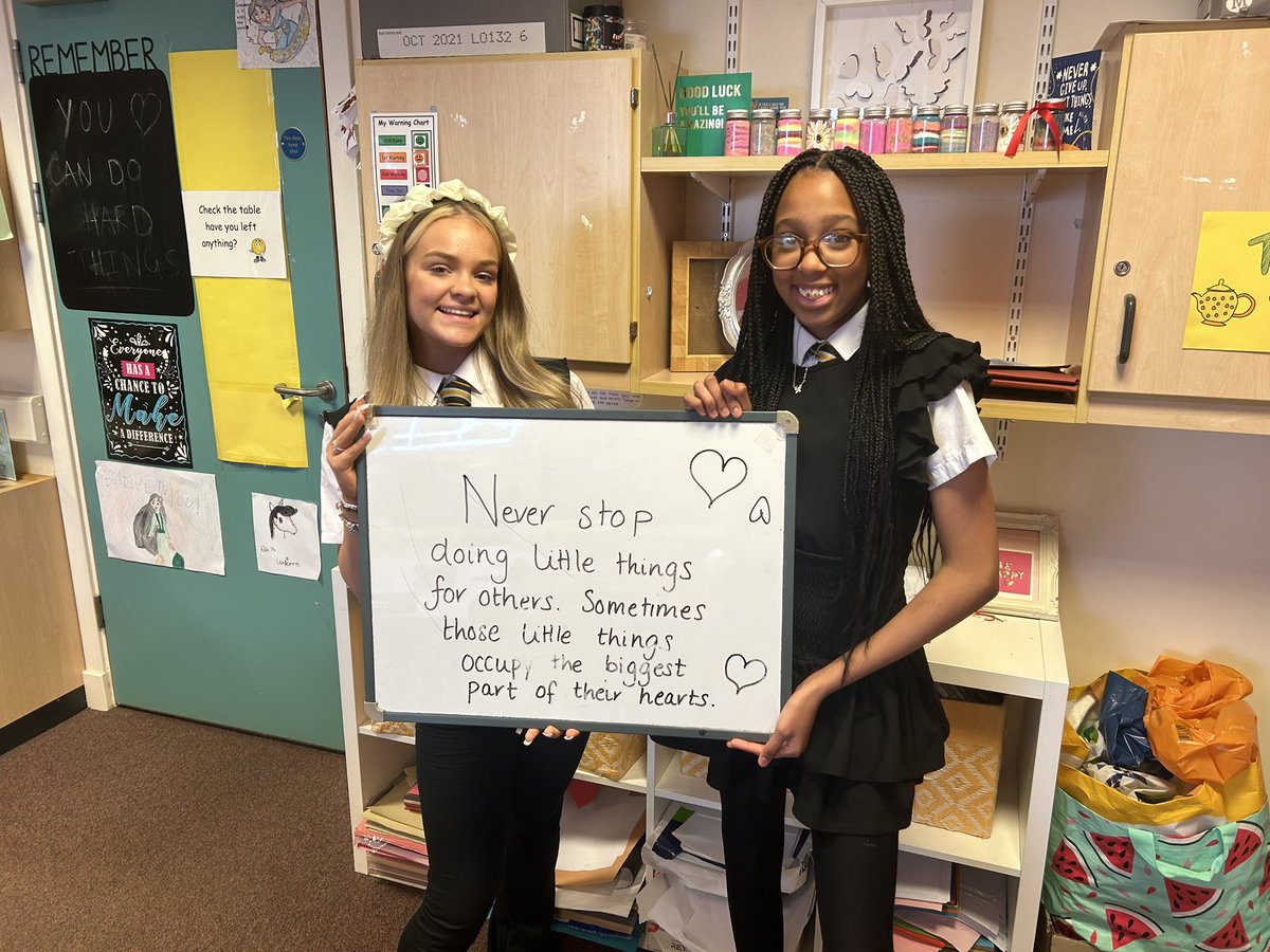 STA Nurture (@stanurture) on Twitter photo Lovely first day back motivation from the lovely Martha and Freya!
‘Never stop doing little things for others. Sometimes those little things occupy the biggest part of our hearts’
<a href="/StThomasAqSec/">St Thomas Aquinas</a> Lovely first day back motivation from the lovely Martha and Freya!
‘Never stop doing little things for others. Sometimes those little things occupy the biggest part of our hearts’
<a href="/StThomasAqSec/">St Thomas Aquinas</a>