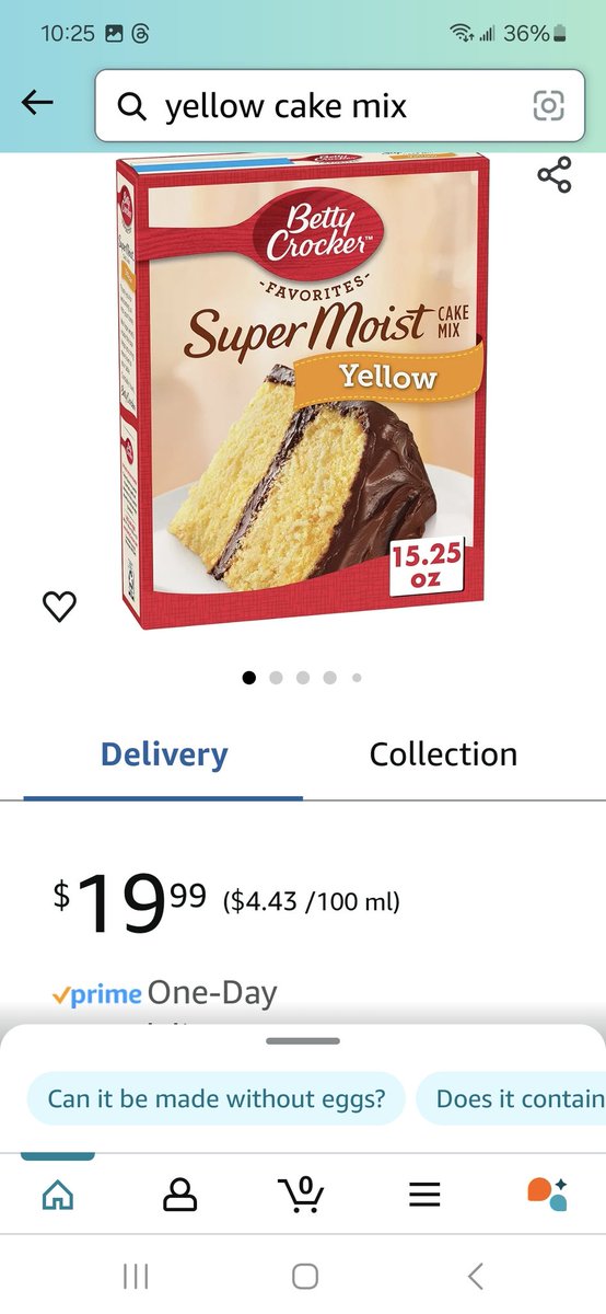 Today is my son's birthday. 
I thought I could get a cake mix from <a href="/amazon/">Amazon</a> .
$20 for a cake mix.
Instead I put myself in more pain by going to the grocery store and picking up the exact same one for $1.99
<a href="/amazonca/">Amazon Canada</a> really needs to stop this extreme gouging.