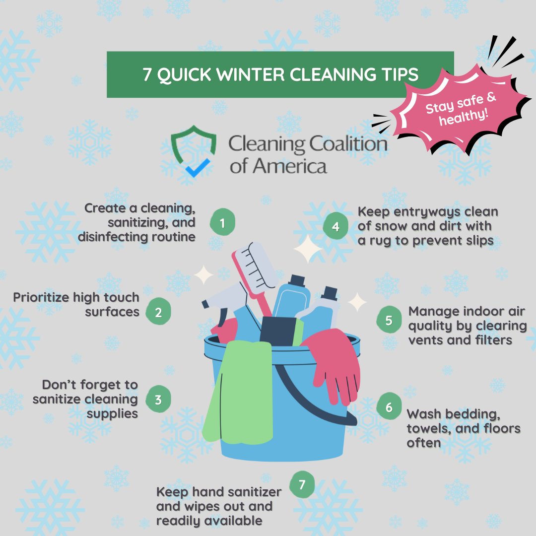 _CCAmerica's tweet photo. From floors to air quality, keeping indoor spaces clean is essential as we head into the colder months. Check out our top winter cleaning tips. 🧹❄️☃️ #WinterClean #IndoorHealth https://t.co/ynw73sVCJ2