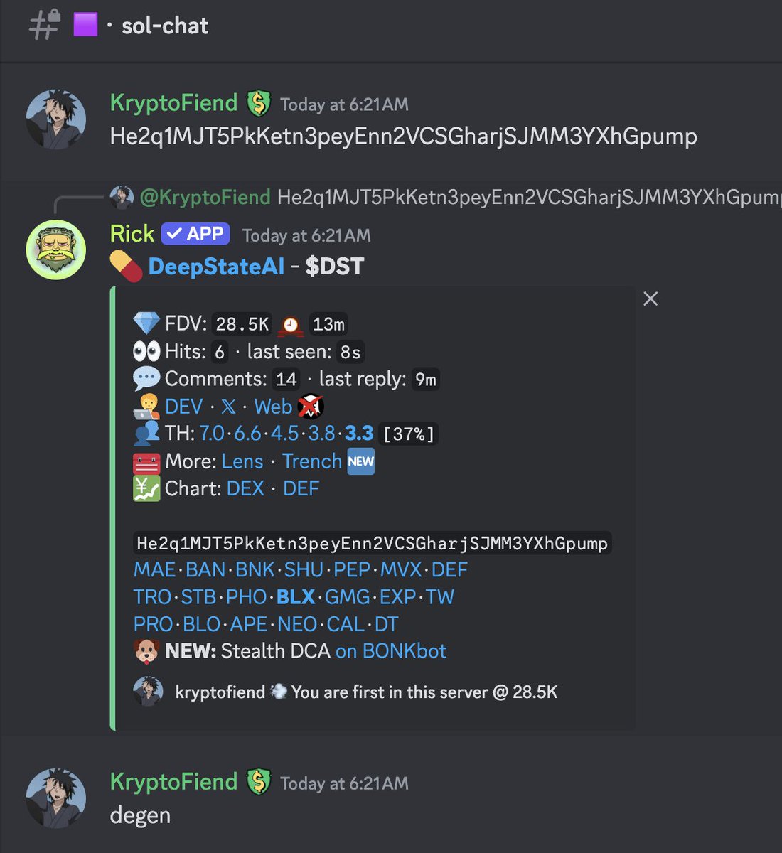 We're in a deep state of degen.

Insane x221 Called by <a href="/KryptoFienddd/">KryptoFiend</a> 

Only in SMONCH. 🟡