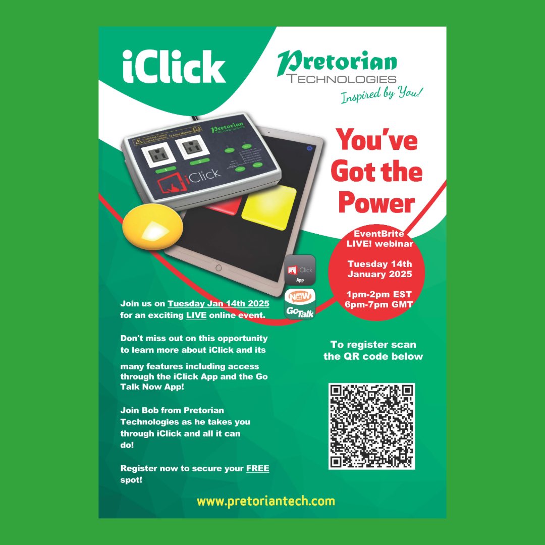 New Date for iClick webinar.  Click link below to register:-

eventbrite.co.uk/e/113741677719…