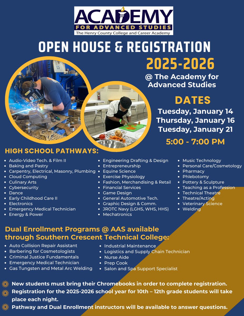 We look forward to welcoming you to our open house nights beginning next Wednesday, January 14 at 5 PM.  💙