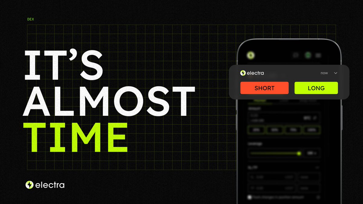 We're Ready To Dominate The Markets

Electrons, it's almost a time for a big moves, we need you to be prepared! 

⚡️ Imagine that Electra's trading terminal has already arrived. What pair would you trade first? 

BTC/USDT for the classics? ETH/USDT for some action? Or a bold move