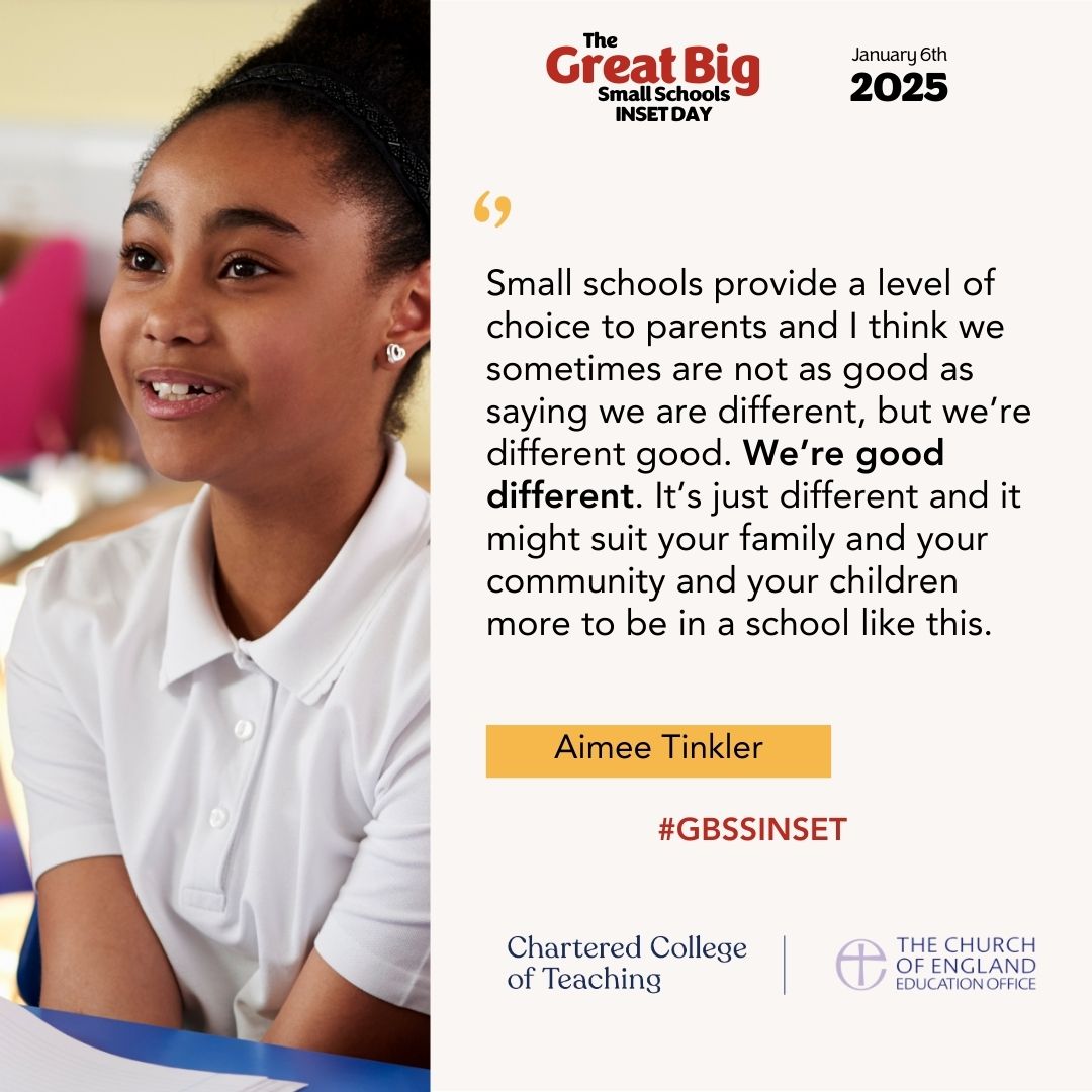 "Small schools provide a level of choice to parents, and I think we sometimes are not as good as saying we are different. We’re good different. It’s just different, and it might suit your family, your community, and your children more to be in a school like this."

#GBSSINSET