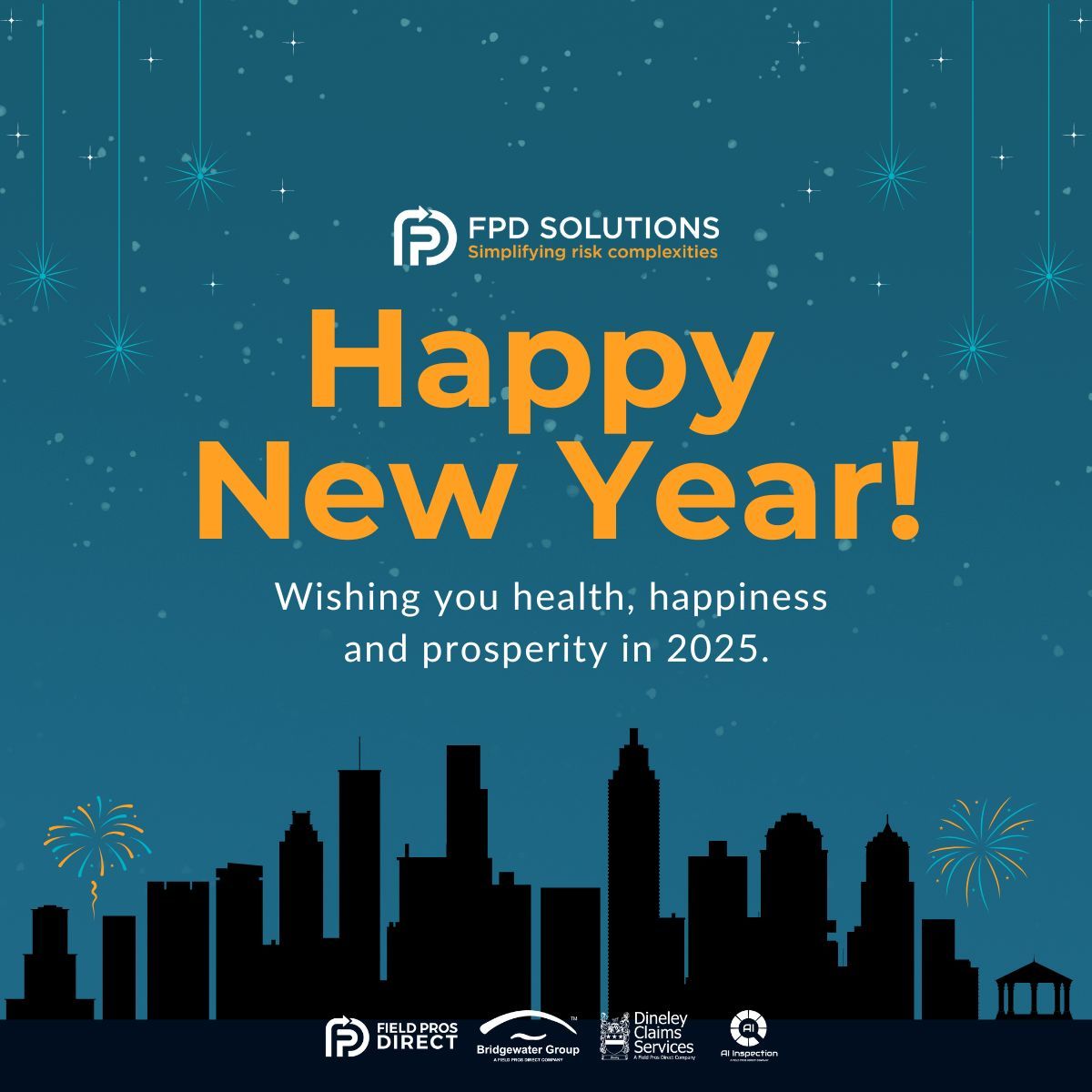 FieldProsDirect's tweet photo. Happy New Year from FPD Solutions! As we reflect on a year of meaningful collaboration &amp; achievements, we’re filled with gratitude for our clients, partners, &amp; team who made it all possible. Wishing you health, happiness, &amp; success in the year ahead. Let’s make 2025 extraordinary https://t.co/aaRUnQX0CA