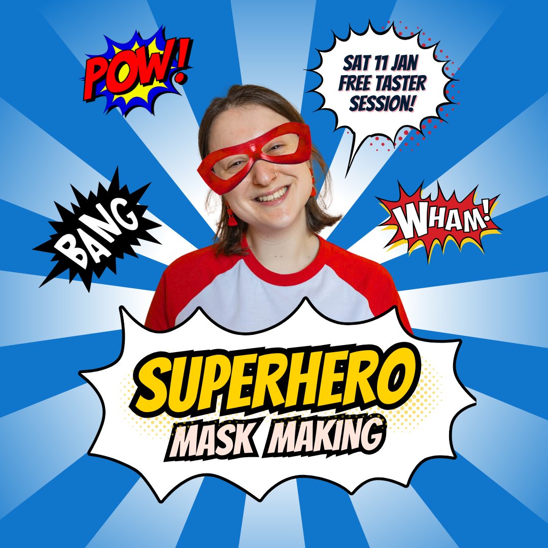 Calling all families! Looking for something fun (and FREE) to do this Saturday?

Join us for our Superhero Mask Making taster session!

📅Sat 11 Jan at 10am

Although it’s free, please book your spot so we can plan for numbers: beaconwantage.co.uk/events/family-… #FamilyFun #FamilyArtPlay