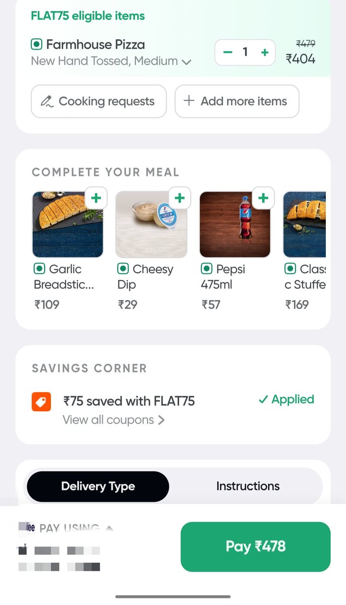 oni_goel's tweet photo. Same time.. same address.. same item..

@zomato @Swiggy

What are these different prices? From 459 to 479 + more packing charges+ platform charges?
You don't even deliver this.

Looting cxt like this isnt cool.

 @dominos_india what is this happening? https://t.co/PePeBKfNA9