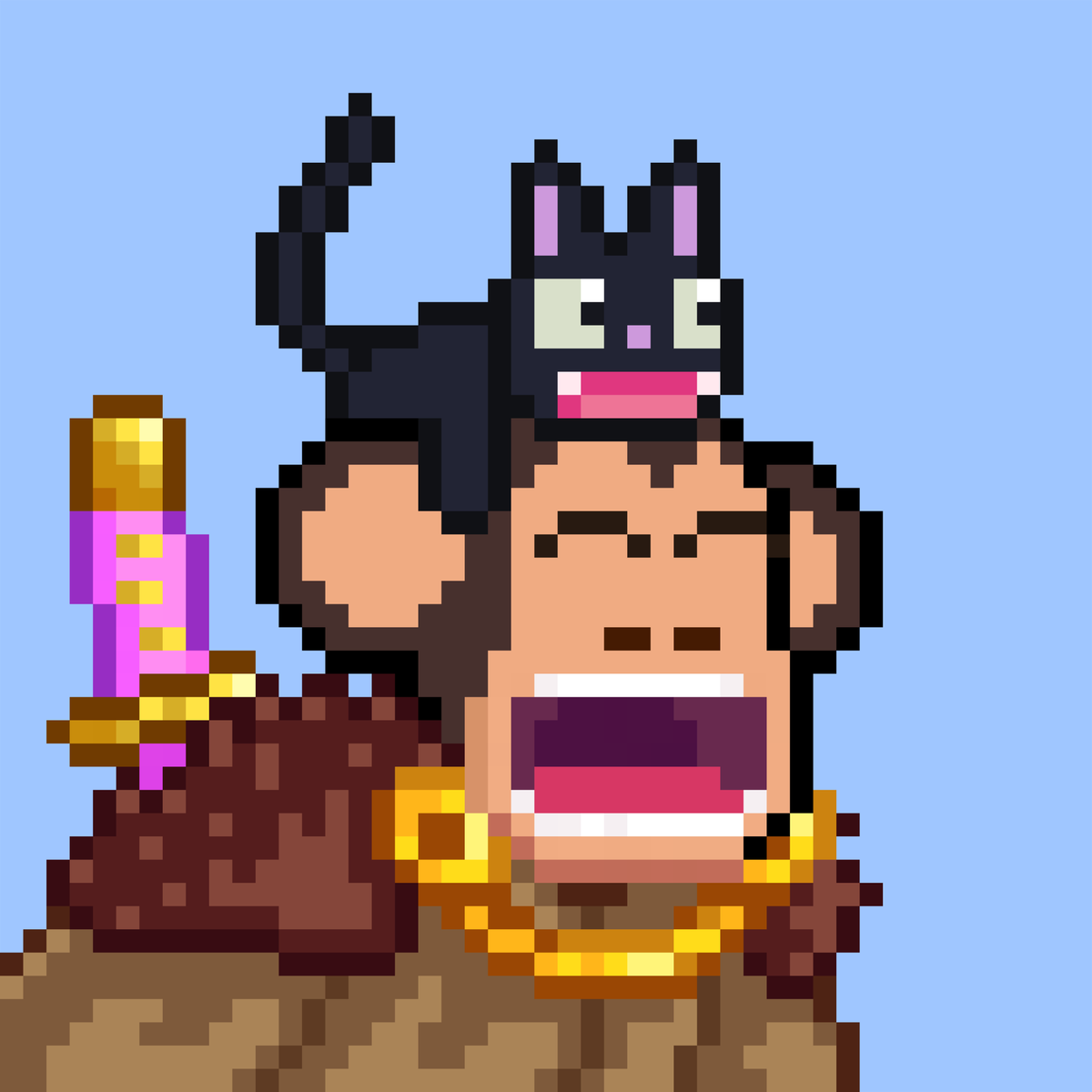 The reveal is set for 1 PM EST, but first, I want to pay tribute to <a href="/TimpersHD/">Timpers</a> , the creator of <a href="/ChimpersNFT/">Chimpers</a>. His work has been a huge inspiration for both @yaypeges and the Yaypes collections. One of the new traits, Chimpers_Cat, celebrates his incredible creativity and stands