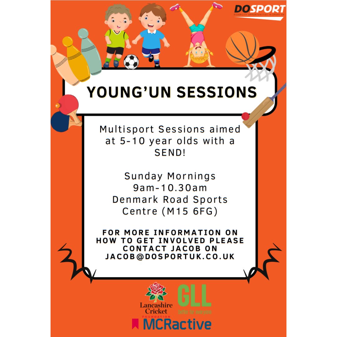 🌟 Exciting news! 🎉 DO Sport UK has been funded by the Trafford Active Fund, bringing awesome sports opportunities for our incredible Children and Young People with SEND! 🏅✨  Let’s get moving together! 💪