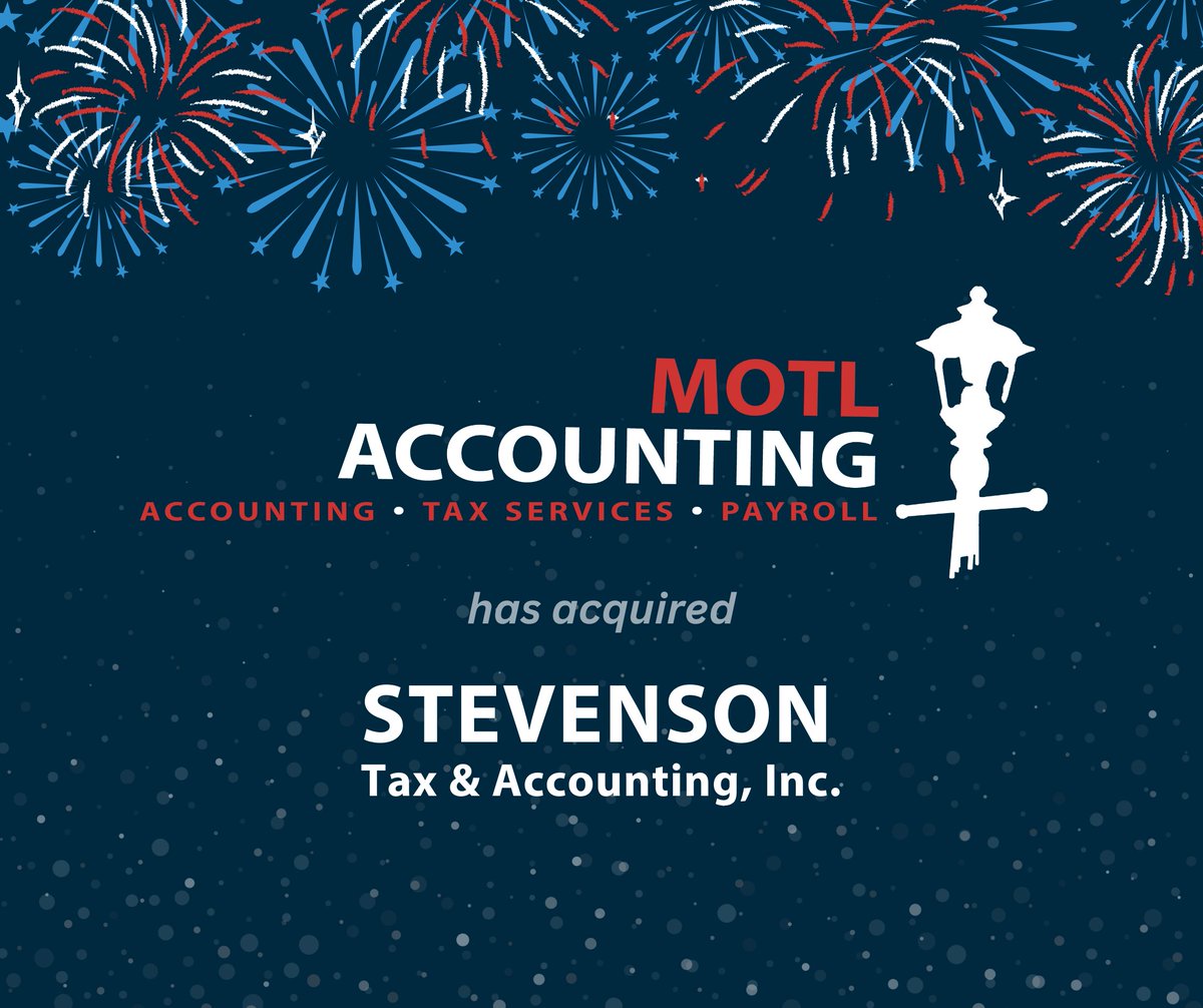 We're so excited to announce that we have officially joined forces with Stevenson Tax &amp; Accounting! We're ready to combine our expertise and resources to better serve you!

Visit motlaccounting.com to learn about our services.