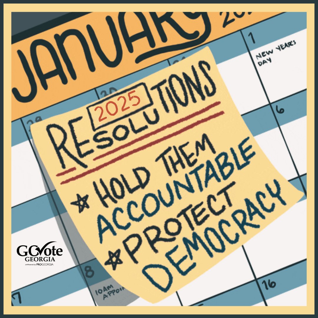 2025 starts the year with legislative session and getting ready for several local elections. Make a New Year's resolution to register yourself to vote — and encourage your friends and community members to do the same! Get #VoteReady with us at govotega.org/register-vote

#GaPol #GA