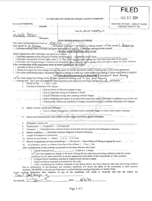 HeyDizzzy's tweet photo. #OnTheDocket for Arraignment in a new court is #WeedKiller #RoundUp poisoner #MichellePeters after being bound over for trial after a Preliminary Hearing in Nov. 

Read the Amended Complaint here:
https://t.co/pU2PR1bkgB https://t.co/9bf7nKDccV