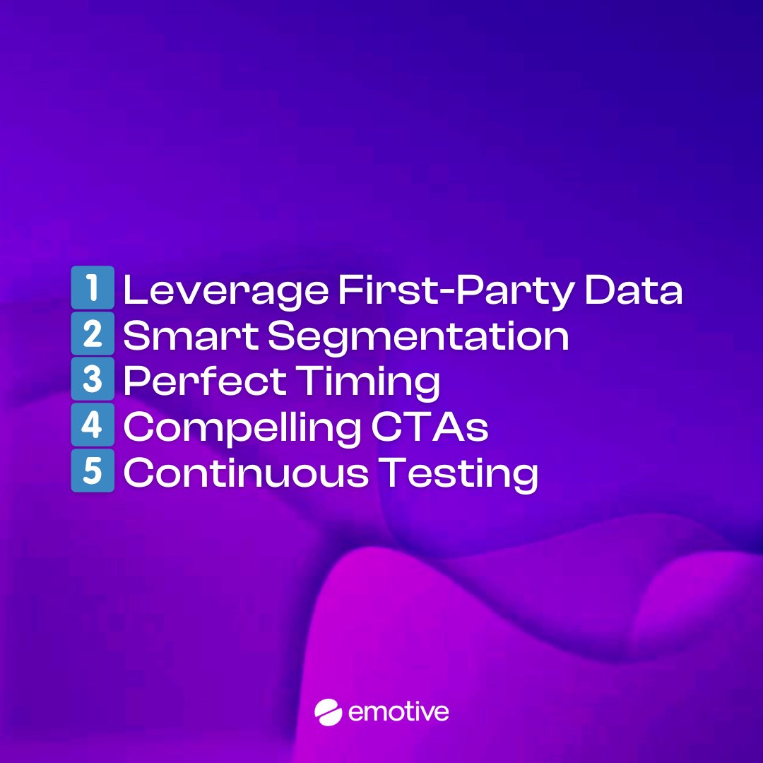 We’ve helped clients generate millions of dollars in revenue with #SMSmarketing.

Here are 5 proven strategies that drive results:

𝟭. 𝗟𝗲𝘃𝗲𝗿𝗮𝗴𝗲 𝗙𝗶𝗿𝘀𝘁-𝗣𝗮𝗿𝘁𝘆 𝗗𝗮𝘁𝗮

First-party data is the backbone of effective SMS marketing. It includes insights gathered
