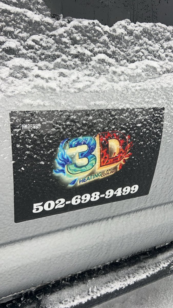 3dhvac's tweet photo. If winter storm Blair has you and your family out in the cold in the Louisville ky , call 3d heating and cooling 5026989499 we are out braving the storm for you and yours! Also can contact us through our website https://t.co/Ez18yAwlif https://t.co/ERttR0yC2C