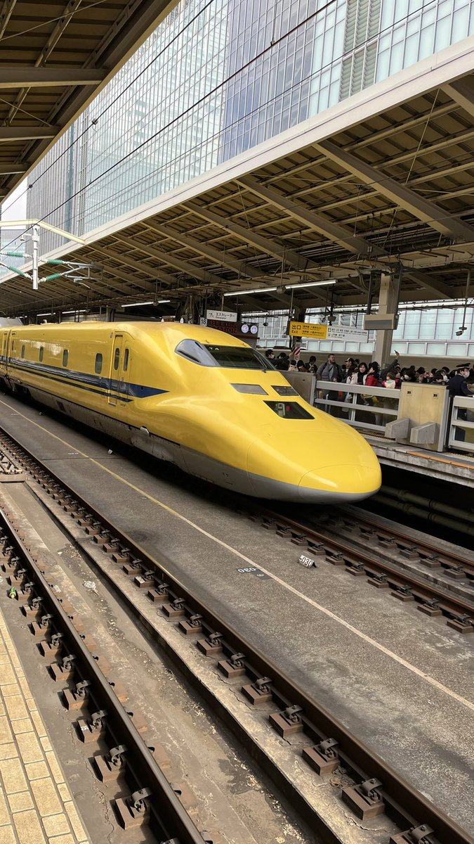 piyoco_25's tweet photo. 東京駅と新大阪駅で
たまたま見れたドクターイエロー
この下の扉には向井理くんの写真があるのですが撮るの忘れた🙄
#dryellowcom
#ドクターイエロー https://t.co/SaOH6rGBBx