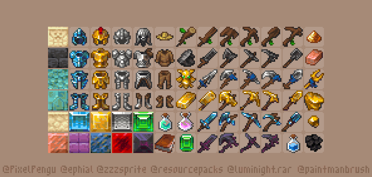 Some sprites fir Journey, a community-made texture pack that I've been working on with some of my friends for the past few weeks
check the comments if you're interested in joining