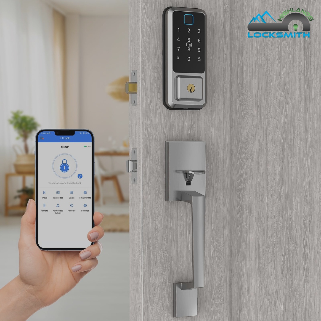 Highlands375's tweet photo. Thinking about upgrading your home security? 

Smart locks offer the perfect blend of convenience, advanced protection, and remote access, making them an excellent choice for modern living. 🔐 

Whether you’re at home or on the go, control and monitor your locks with ease. 

R... https://t.co/0TuOSH7FuK